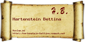 Hartenstein Bettina névjegykártya